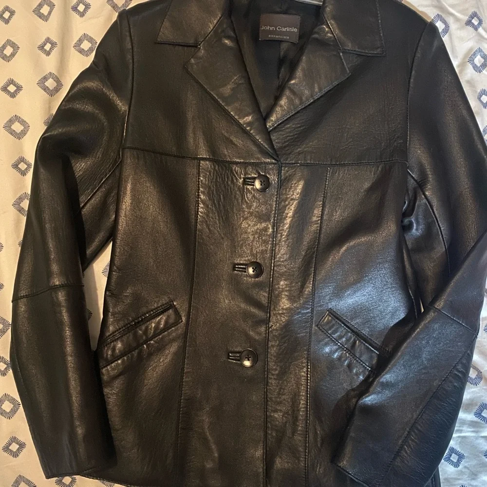 John Carlisle black leather jacket - Picture 1 of 5